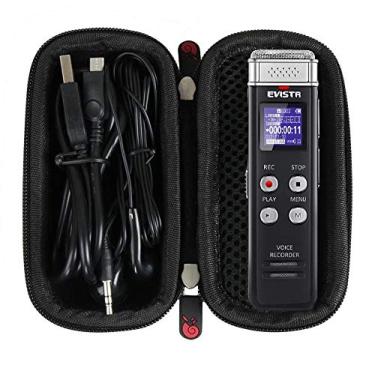 Imagem de Hermitshell Estojo rígido para gravador de voz digital de viagem – Serve para EVISTR 16 GB / Sony ICD-PX370 / Sony ICD-PX470 / EVIDA Gravador de voz digital ativado por voz (apenas capa)