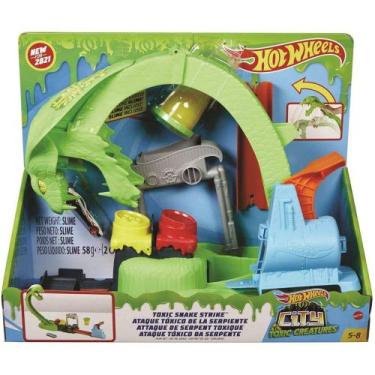 Brinquedos - Pista Hot Wheels City Ataque de Triceratops - Mattel