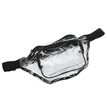 Imagem de Fanny Packs para mulheres homens, bolsa de cintura transparente ¨¤ prova d'¨¢gua, bolsa transparente aprovada pelo est¨¢dio com bolsa de cinto ajust¨¢vel para festival, jogos, viagens e shows(black),