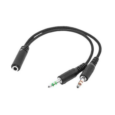 Imagem de Cabo Adaptador Y P3  P2 Para Fone Microfone Headset Em Notebook, Pc -