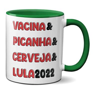 Imagem de Caneca Vacina & Picanha & Cerveja & Lula 2022 (Verde)