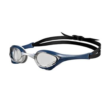 Imagem de arena Óculos de natação Cobra Ultra Swipe Racing para homens e mulheres, lentes sem espelho, anti-nevoeiro, proteção UV, transparente/tubarão/cinza