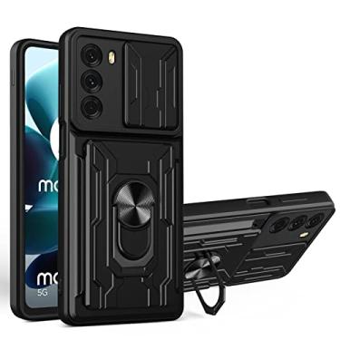 Imagem de YUNCHAO Caixa de telefone Para Motorola Moto G200 5G / Edge S30 deslizante Camshield TPU+Caixa de telefone PC com slot de cartão capa para celular