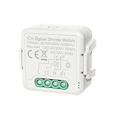 Imagem de Tingpai Zigbee Smart Dimmer Switch Módulo APP Controle Remoto Controle de Voz Compa lhamento de Grupo Compatível com Al Echo Google Home pa Home Office