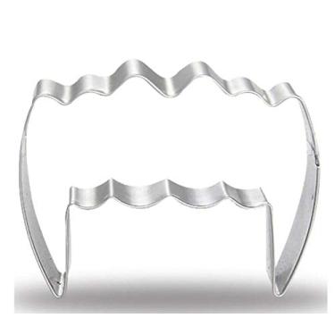 Imagem de WJSYSHOP Cortador de biscoito de dentes de vampiro para lobisomem, dentes de Halloween, aço inoxidável