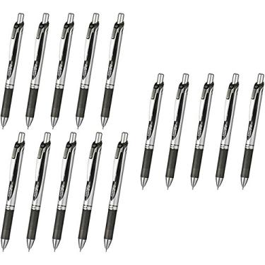 Imagem de Pentel New EnerGel Deluxe RTX caneta retrátil de gel líquido, ponta ultra micro de 0,3 mm, linha fina, ponta de agulha, tinta preta, conjunto de 15
