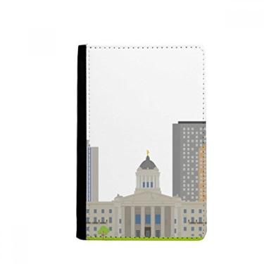 Imagem de Porta-passaporte fashion para marco e edifícios da cidade do Canadá Notecase Burse capa carteira porta-cartões, Multicolor
