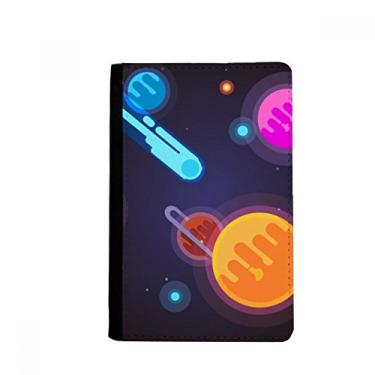 Imagem de Capa carteira para cartão com porta-passaporte Notecase Burse com cenário de monstro alienígena universo, Multicolor