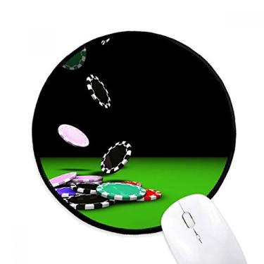 Imagem de DIYthinker Mouse pad de foto espalhada jogando escama mesa escritório tapete redondo para computador