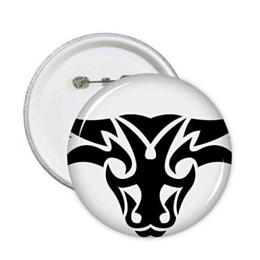 Imagem de Broche de símbolo do zodíaco Constelação Touro Emblema de Botão Decoração 5 peças