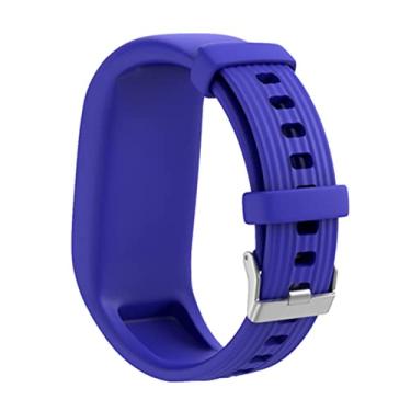Imagem de WIKUNA Pulseira de relógio de silicone de substituição para pulseira Garmin Vivofit 3/Vivofit JR/Vivofit JR 2 (Cor: Azul lago)