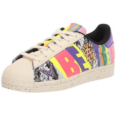 Imagem de adidas Originals Tênis Masculino Superstar, Branco/creme branco/preto (orgulho), 11