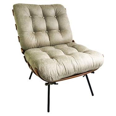 Imagem de Poltrona Costela Nobuk Bege - Poltronas do Sul