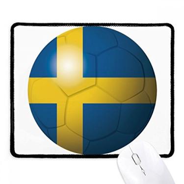 Imagem de Mousepad com a bandeira nacional da Suécia e borda costurada para jogos