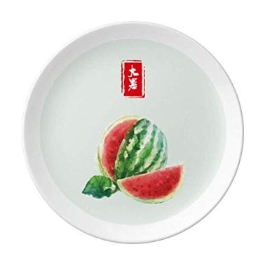 Imagem de Prato de jantar decorativo de porcelana circular Great Heat Twenty Four Solar Term Plate