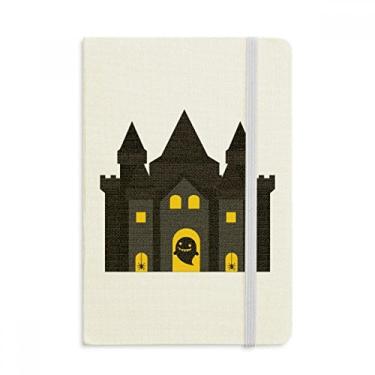 Imagem de Caderno de ilustração colorida do castelo de conto de fadas com capa dura de tecido oficial diário clássico