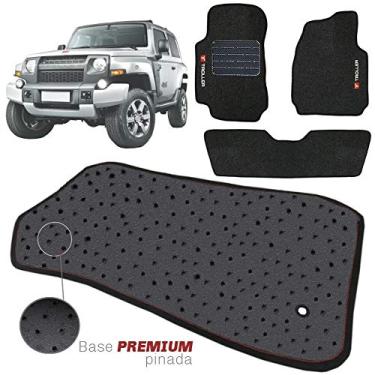 Imagem de Jogo de Tapete Carpete Tevic Pinado Troller 2015 16 17 Impermeável Lavável Logo Bordado 3 Peças