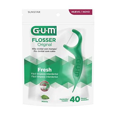 Imagem de Gum Flosser Gum Original Fio Dental Com Haste Sabor Menta 40 Unid. Verde