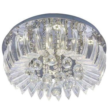 Imagem de Plafon Sobrepor Led Cristal E Acrílico Greta 45Cm 24W 6500K