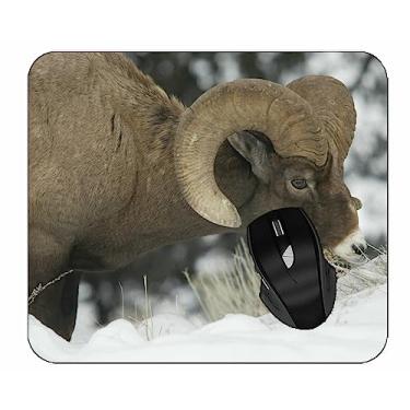 Imagem de YENDOSTEEN Mouse pad personalizado, base de borracha antiderrapante Bighorn Sheep Mousepad