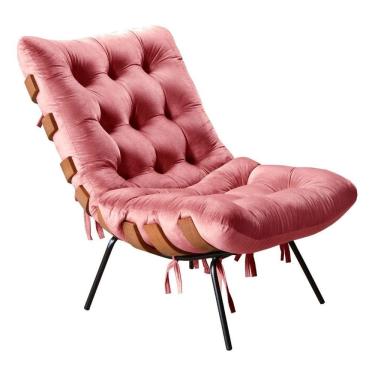 Imagem de Poltrona Decorativa Costela de Adão Botonê Sala Varanda Recepção