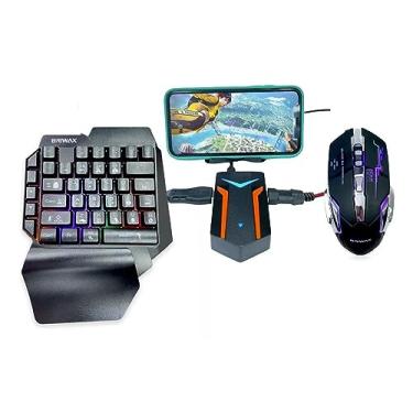 Imagem de Kit Gamer Celular Teclado Mouse Led Conversor Bluetooth