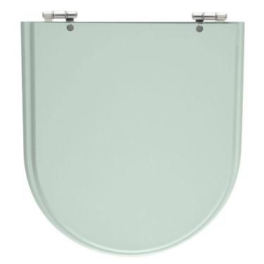 Imagem de Assento Sanitário Calypso Verde Água Tampa para Vaso Incepa de Madeira Laqueada