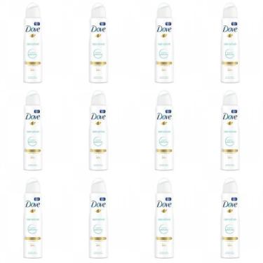 Imagem de Dove Sensitive Desodorante Aerosol Feminino 89G (Kit C/12)