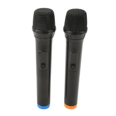 Imagem de Sistema de Microfone Sem Fio, Receptor 2pcs USB 2.4G Microfone de karaokê Microfone Vocal Microfone Sem Fio Dinâmico Microfone Portátil para Apresentação de Canto de karaokê