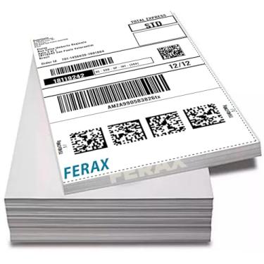 Imagem de 10.000 Etiquetas Térmicas Sem Rolo 10x15 - Formato Resma cor: Branco, uso em e-commerce, sigep web correios, compatível com Zebra, Argox, Elgin e outros. NÃO utiliza Ribbon