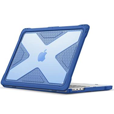 Imagem de Fintie Capa para MacBook Pro 14 polegadas A3434 A3401 A3185 A3112 A2992 A2918 A2779 A2442 com chip M5 M4 M3 M2 M1 (2021-2025) - Capa rígida resistente com TPU Bump. er, azul