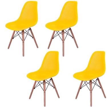 Imagem de Kit 4 Cadeiras Design Charles Eames Eiffel Colmeia - Atacadeiras