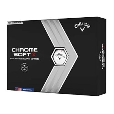Imagem de Callaway Bolas de golfe cromadas macias X Golf 2022, brancas