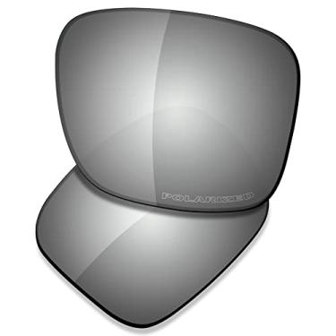Imagem de SAUCER Lentes de substituição premium para óculos de sol Oakley Holbrook XL OO9417 de alta definição – Metal cromado polarizado