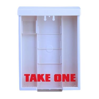 Imagem de Brochura branca com fecho de pressão, porta-brochura, porta-voo, caixa de informações de estilo corretor de imóveis para uso ao ar livre