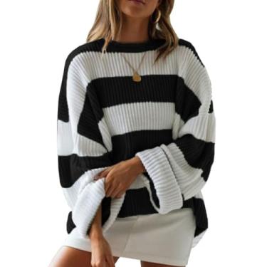 Imagem de Suéter Feminino de Malha, Estilo Fashion, Pulôver Solto, Suéter Macio para Festas, Viagens, Encontros (M)