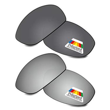 Imagem de Bwake Lentes de reposição para óculos de sol Oakley Juliet - preto + prata polarizado