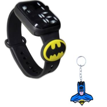 Imagem de SMACTUDO, Chaveiro Relógio compatível com BATMAN Infantil digital Resiste à Água-Pr