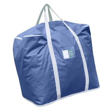 Imagem de Cyrank Sacos de mudança de tecido Oxford, caixas de embalagem, bolsas de transporte extra grandes, bolsas de armazenamento extra grandes para mudança de faculdade (azul escuro)
