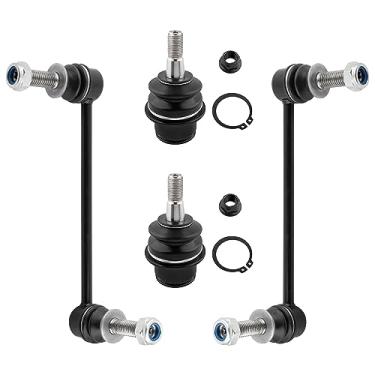 Imagem de BOXI Conjunto de 4 juntas esféricas inferiores dianteiras + elos de extremidade de barra oscilante aptos para Chrysler 300 2005-2019 / para Dodge Challenger 2008-2019 Charger 2006-2019 Magnum