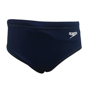 Imagem de Sunga Juvenil, Speedo, Acquaplus, Modelo Liso com Forro e Cordão Interno Personalizado, Tamanho Kids Teen, tamanho 12 - Azul
