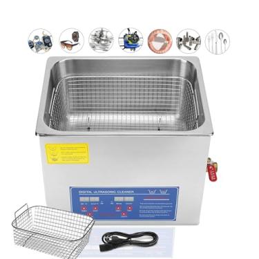 Imagem de CNAOHGHN Limpador UltrassôNico Profissional De 1,3l -10l,Profissional De Limpeza Por Ultrassom Aquecido,Temperatura AjustáVel (0-80 ℃),Com Temporizador (0-99min) Para óCulos De Moedas De RelóGio