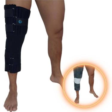 Imagem de Imobilizador Joelho Fixo Bilateral 50 Cm Preto Tamanho P/M
