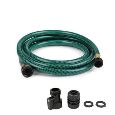 Imagem de FUNJEE Mangueira de jardim à prova de vazamento para jardineiro: mangueiras de água de PVC de 1/5.1 cm com acessórios GHT - 3,5 m sem dobras e flexível para irrigação externa