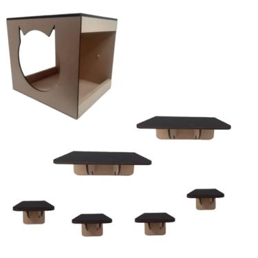 Imagem de Gatificação Playground Para Gatos Fixo de Parede 7 Pçs