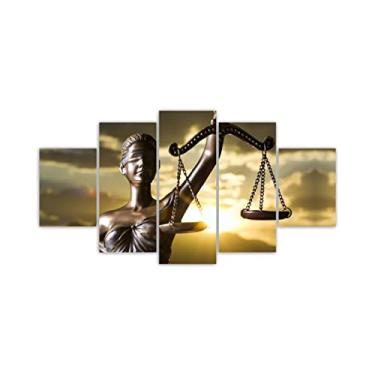 Imagem de Kit Quadros Decorativos Sala Deusa Justiça Direito Advocacia Mosaico