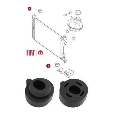 Imagem de Par Coxim Radiador Fiat Palio Uno Mobi Fiorino Linea Punto