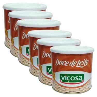 Imagem de Kit 06 Un Doce De Leite Viçosa Premium Tradicional Lata 800g