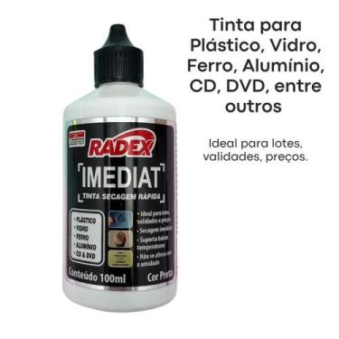 Imagem de Tinta Para Carimbo Secagem Rápida Para Plástico 100ml Radex - Radex 