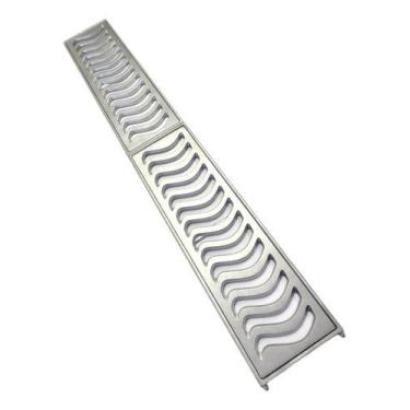 Imagem de Ralo Linear 15x100, Coleta Água Pluvial Grelha Alumínio - ZNubi Grelha